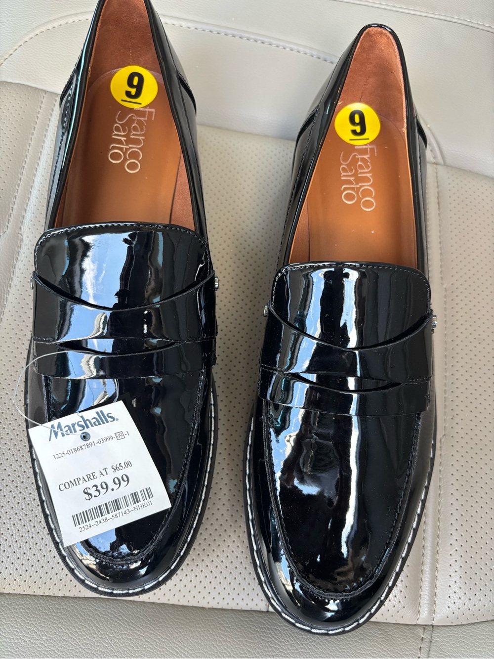 NWT Franco Sarto Women’s Black Patent Loafers